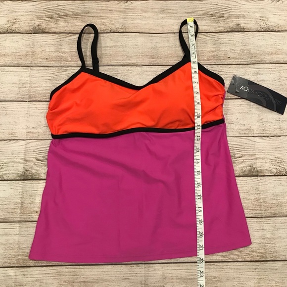 NWT Aqua Couture Tankini Swim Top Size L - Picture 6 of 6